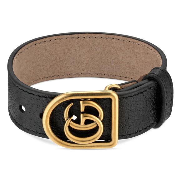 Gucci Leather GG Charm Bracelet in Black - Picture 1 of 6